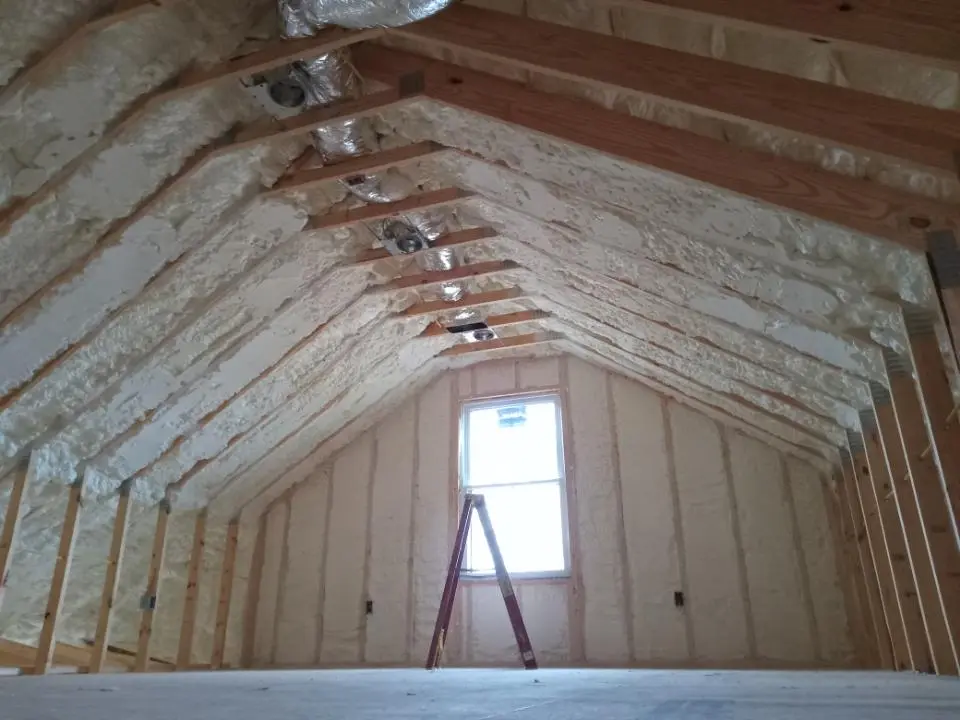 Spray foam roofing application for Crawl Space Insulation project in Bull Mountain